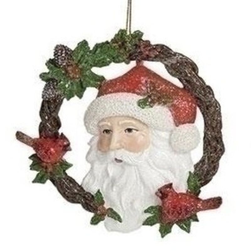 Santa Wreath Ornament
